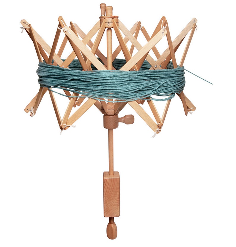 KnitPro Swift Skein Winder Wool Winder Natural Wood image 2