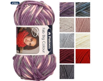 Patons Fab BIG Super Chunky Wool 200g - Knitting Yarn - All Colours