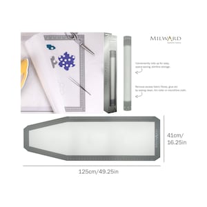Milward strijkplankfusingmat antislip antiaanbaklaag Hittebestendige siliconen 49,25 x 16,25&quot; – 125 x 41 cm
