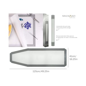 Milward Applique Ironing Board Fusing Mat Non-Slip Non-Stick Heat Resistant Silicone 49.25 x 16.25” – 125 x 41cm