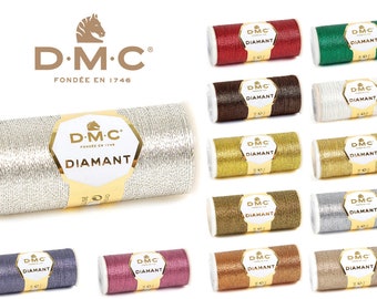 DMC Diamant Metallic Thread 35m - All colours - Metalic Embroidery Thread