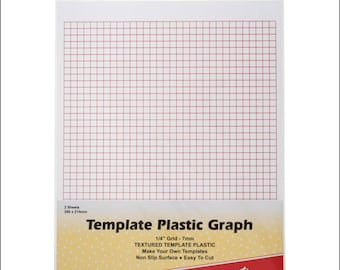 Sew Easy ER397 | Plastic Printed Graph Template 7mm Grid | 280 x 215mm 2 sheets