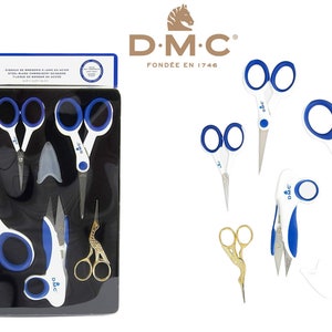 DMC Pack de 5 ciseaux de broderie de couture essentiels Snips de couture de cigogne image 1