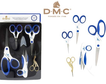 DMC Pack de 5 tijeras esenciales de costura bordado - Stork Dressmaking Snips