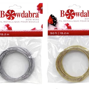 Bowdabra Bow Maker Draht 15.2 Meter - Gold oder Silber - Weihnachten Geburtstag