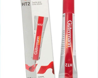 30 g Gutermann couture HT2 colle pour tissu textile sans solvant lavage et nettoyage à sec artisanat