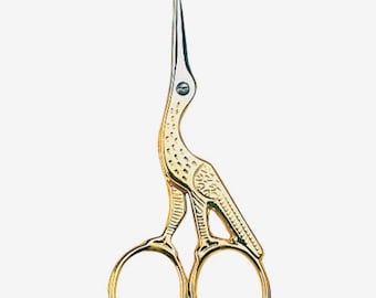 DMC Stork Embroidery Scissors Gold 3.5" / 9cm