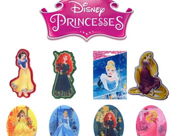 Disney-prinsessen appliqués opstrijkbare motieven patches - Ariel - Assepoester - Belle - Sneeuwwitje - Aurora - Rapunzel - Dapper