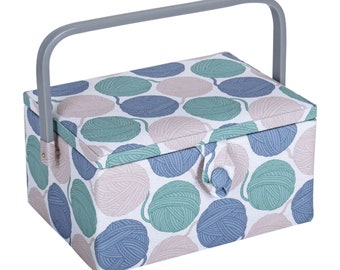 HobbyGift Sewing Box (M) - Pelotes de laine - Rangement - Broderie - Cadeau - Artisanat
