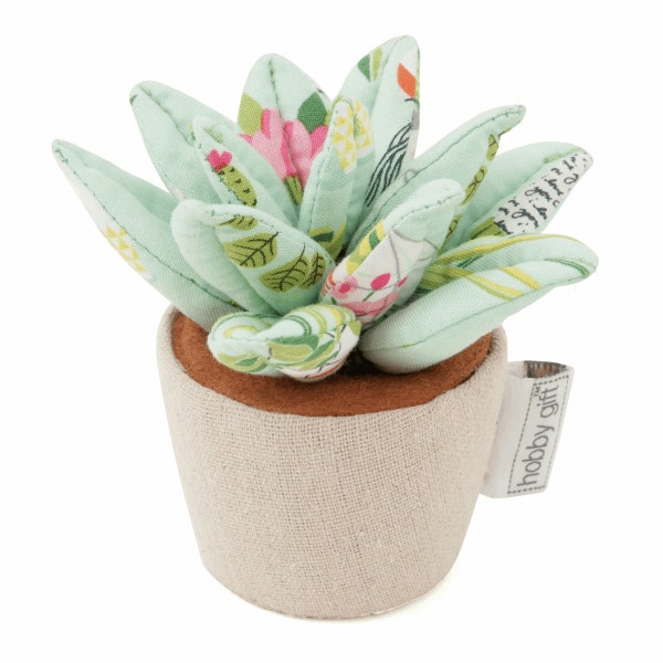 HobbyGift Coussin à épingles – Succulent – Design de vie végétale – Épingles artisanales à coudre