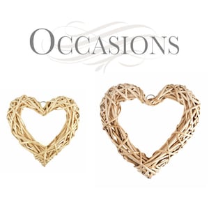 Occasions Heart Shape Willow Wreath Base Christmas Festive Xmas DIY Florist Door