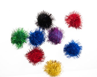 Pompons scintillants Trimits 1,3 cm/2,5 cm : Packs de couleurs assorties