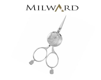 Milward Silver Yarn Ball Fine Embroidery Scissors - 3.9"/10cm Sharp Point Thread