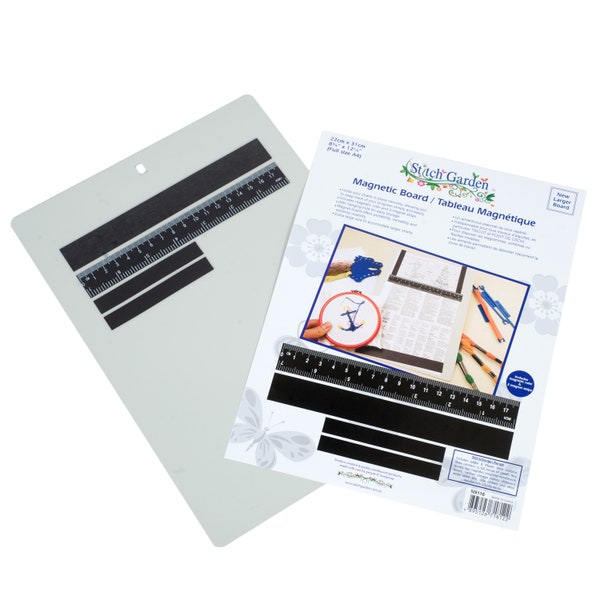 A4 Magnetic Board with Magnetic Ruler & 3 Strips - For Cross Stitch