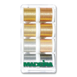 Madeira Gift Box - Metallic - Smooth - 8 x 200m - Spools - Threads - 8019 - Craft, Sewing, Quilting Knitting, Embroidery, Detailed Work