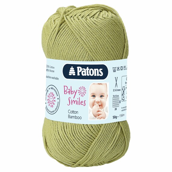 Patons Baby Smiles Cotton Bamboo 4 Ply Wool 50g Balls All Colours