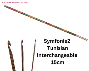 KnitPro Symfonie2 Tunisian Crochet Hook Interchangeable 15cm: 3mm up to 12mm Crafts