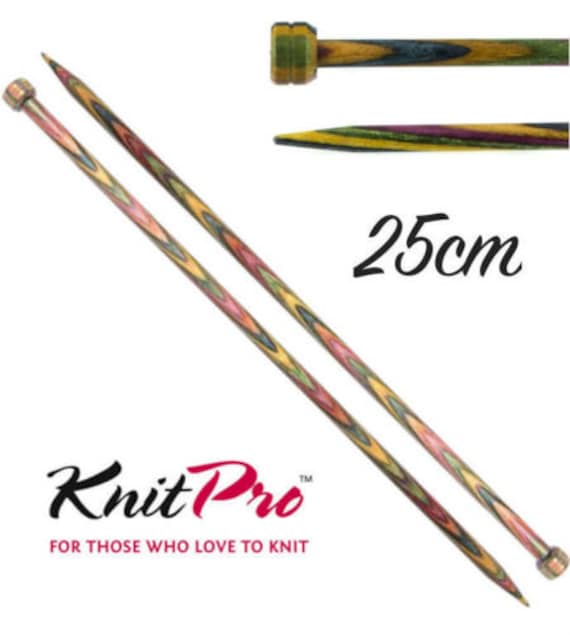 9 mm diameter straight single point Knitting needles Bamboo Wooden 35cm long