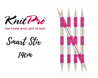 KnitPro Smart Stix Double Pointed Needles 14cm, 2mm-8mm