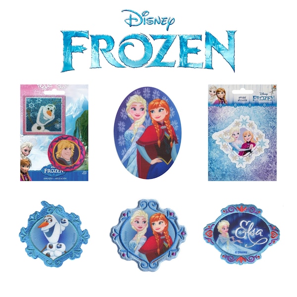 Official Disney Frozen Princesses Appliqué Patch Badge Elsa Olaf - Iron On - Small Appliques