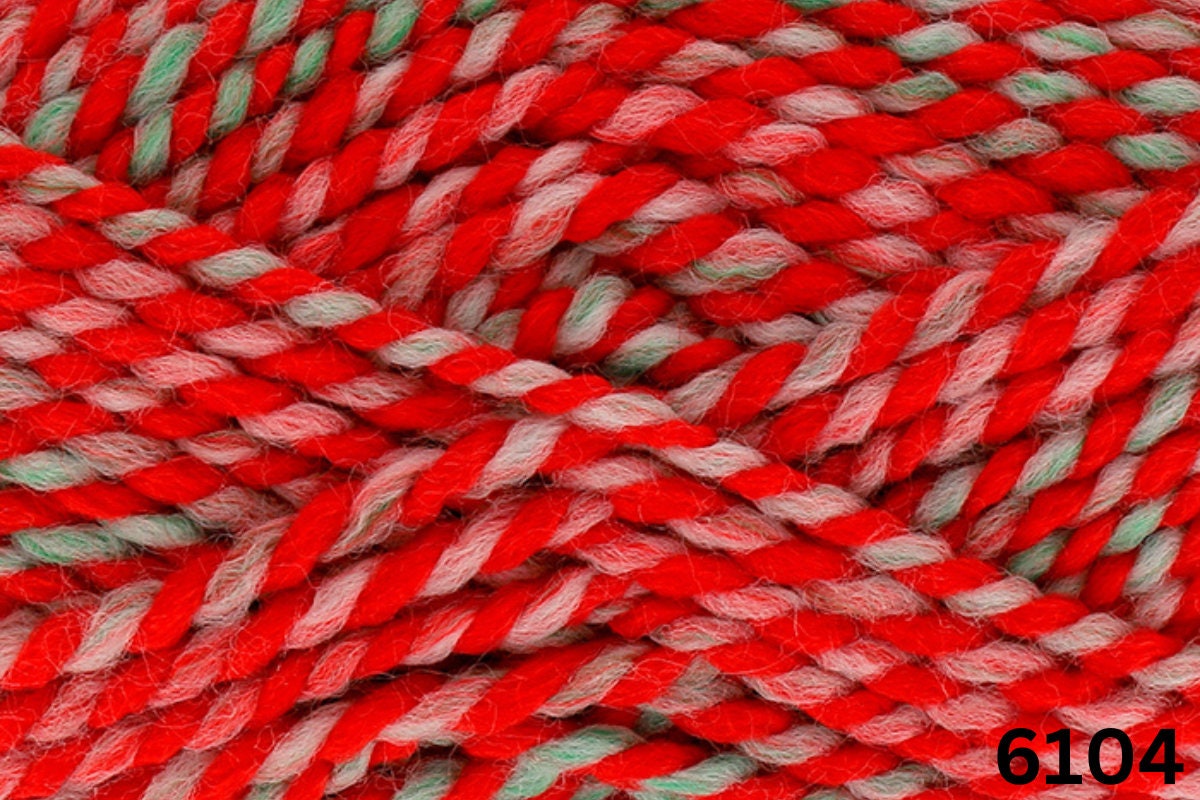 Holiday Candy Cane Colors Lion Brand Wool Ease Thick and Quick Yarn,  Acrylic/wool, Super Bulky 6, Perfect for Beginners, Low & Fast Ship 