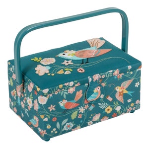 HobbyGift Sewing Box (M) - Appliqué Bird Aviary - Storage - Haberdashery HGMA664