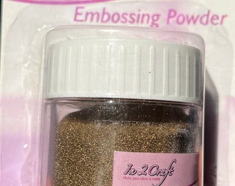 En 2 Craft Heat Embossing Powder Gold - Pot Sparkle Metallic Paper Crafts