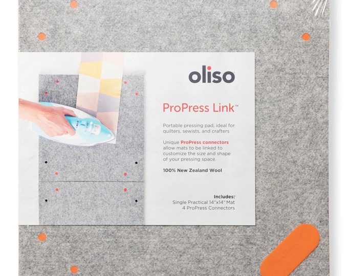Oliso Pro Press Link Portable Pressing Mat Square Shape For Sewing Ironing Pad - Craft, Sewing, Quilting Knitting, Embroidery, Detailed Work