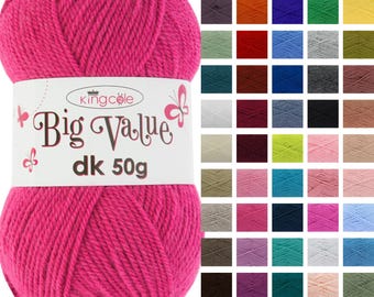 King Cole Big Value DK 50g Knitting Yarn
