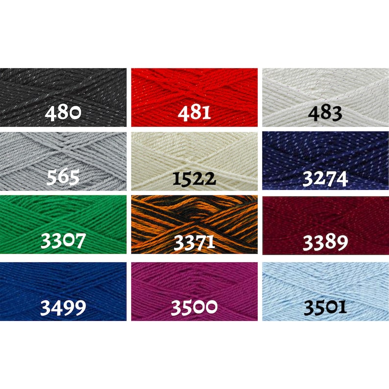 King Cole Glitz DK Double Knit Wool Acrylic Knitting Yarn 100g - All ...