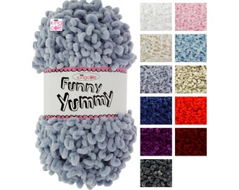 King Cole Funny Yummy 100g Super Soft Knitting Yarn Chunky Baby Wool All Colours