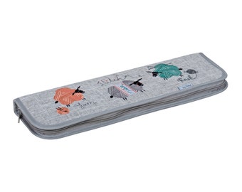 HobbyGift Knitting Pin Case - Embroidered - Knit Happens - Storage - Needles