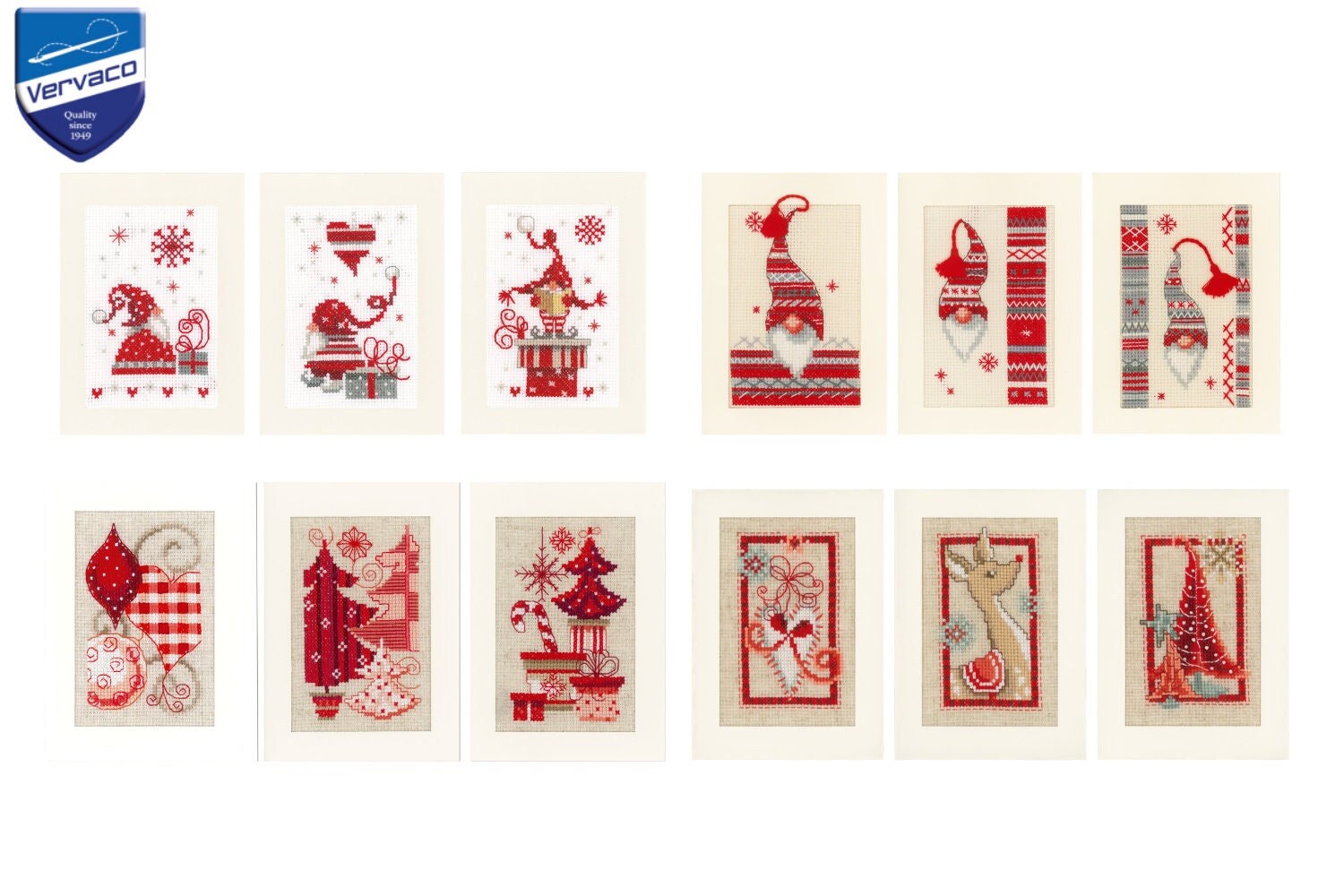 Vervaco Christmas Gnomes Greeting Cards - Set Of 3 0189708 - View #2
