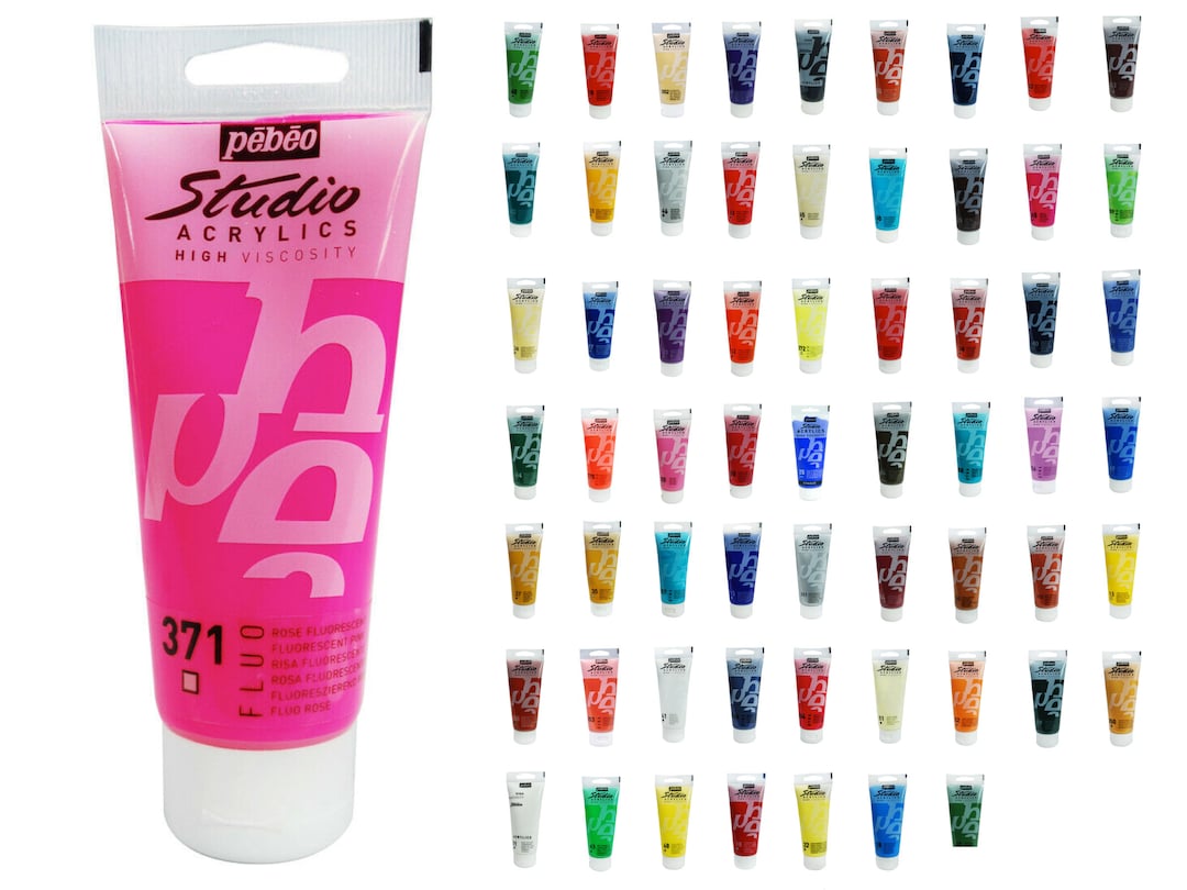 Pebeo Studio Acrylics Art & Craft Paint 100ml High Viscosity Paint All