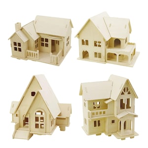 Creativ Crafters 3D Wooden Construction Kit - Houses - Puzzles - Jigsaws - Crafts - Décor - embellishing - painting - kids crafts