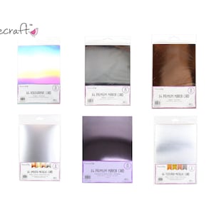 Cartes A4 Dovecraft, multicolores, 240 g/m², sans acide, miroir, texturé, argent, or rose, gun metal, holographique, métallique