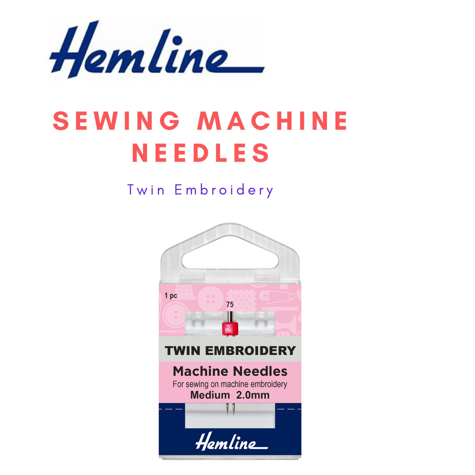 Schmetz Sewing Machine Needles: Universal Twin80(12) x 2.5mm x 1pc, FREE  Delivery Available