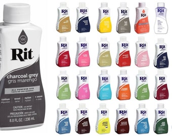 Rit Liquid Dye TOUT USAGE Vêtement Tissu Plastique Nylon Bois 236ml