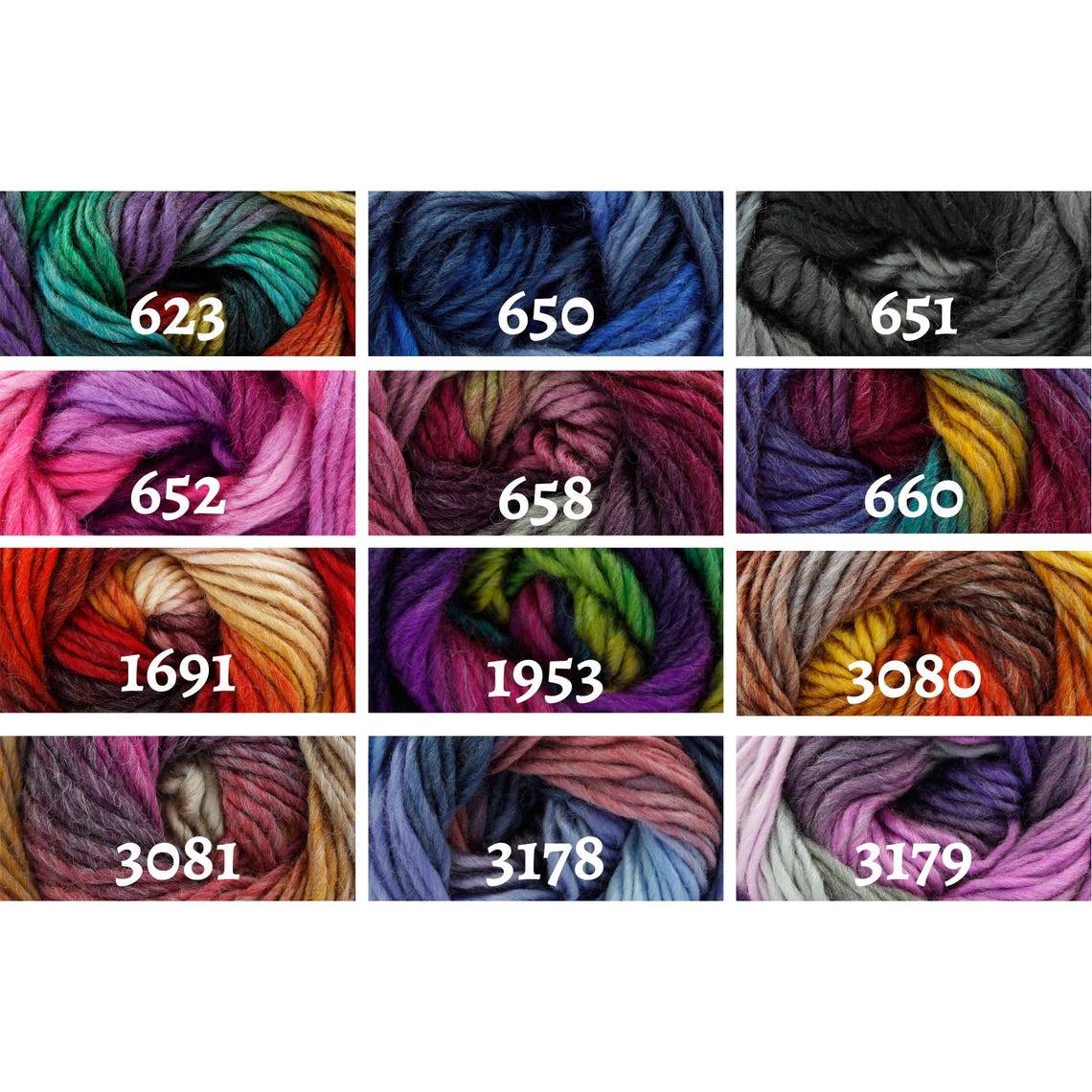King Cole Riot Chunky Multi Coloured Knitting Yarn - 100g Acrylic Wool ...