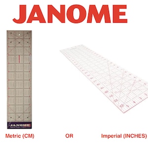Janome Transparent Quilting Ruler Craft Patchwork Rectangle Template - Choose Metric (CM) or Imperial (INCHES)