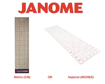 Janome Transparent Quilting Ruler Craft Patchwork Rectangle Template - Choose Metric (CM) or Imperial (INCHES)