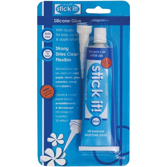 Stick it! Silicone Glue Tube (80ml)Scrapbooking Decoupage Embossing Paper - Craft, Sewing, Quilting Knitting, Embroidery, Detailed Work