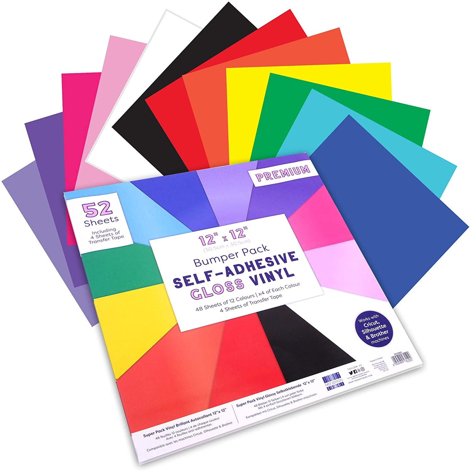 Bumper Pack of 12'x12' Self-Adhesive Vinyl - 48 sheets Bumper Pack of 12'x12' Self-Adhesive Vinyl - 48 sheets