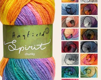 Sirdar Hayfield Spirit Chunky 100g - All Colours Knitting Cotton Yarn Acrylic Crafts