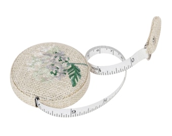 HobbyGift Tape Measure - Embroidered - Hydrangea - Haberdashery - Tailoring