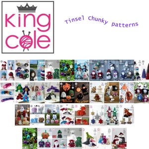 King Cole Strickmuster - Tinsel Chunky - Alle Designs - Toys Weihnachten