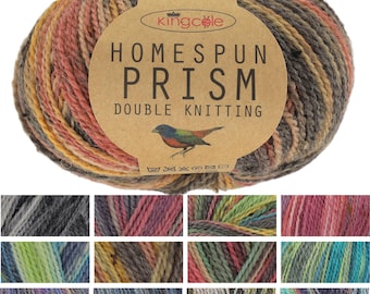 King Cole, zelfgesponnen prisma, 50 g, DK - gehaakt breigaren, 44% wol, merino-alpaca
