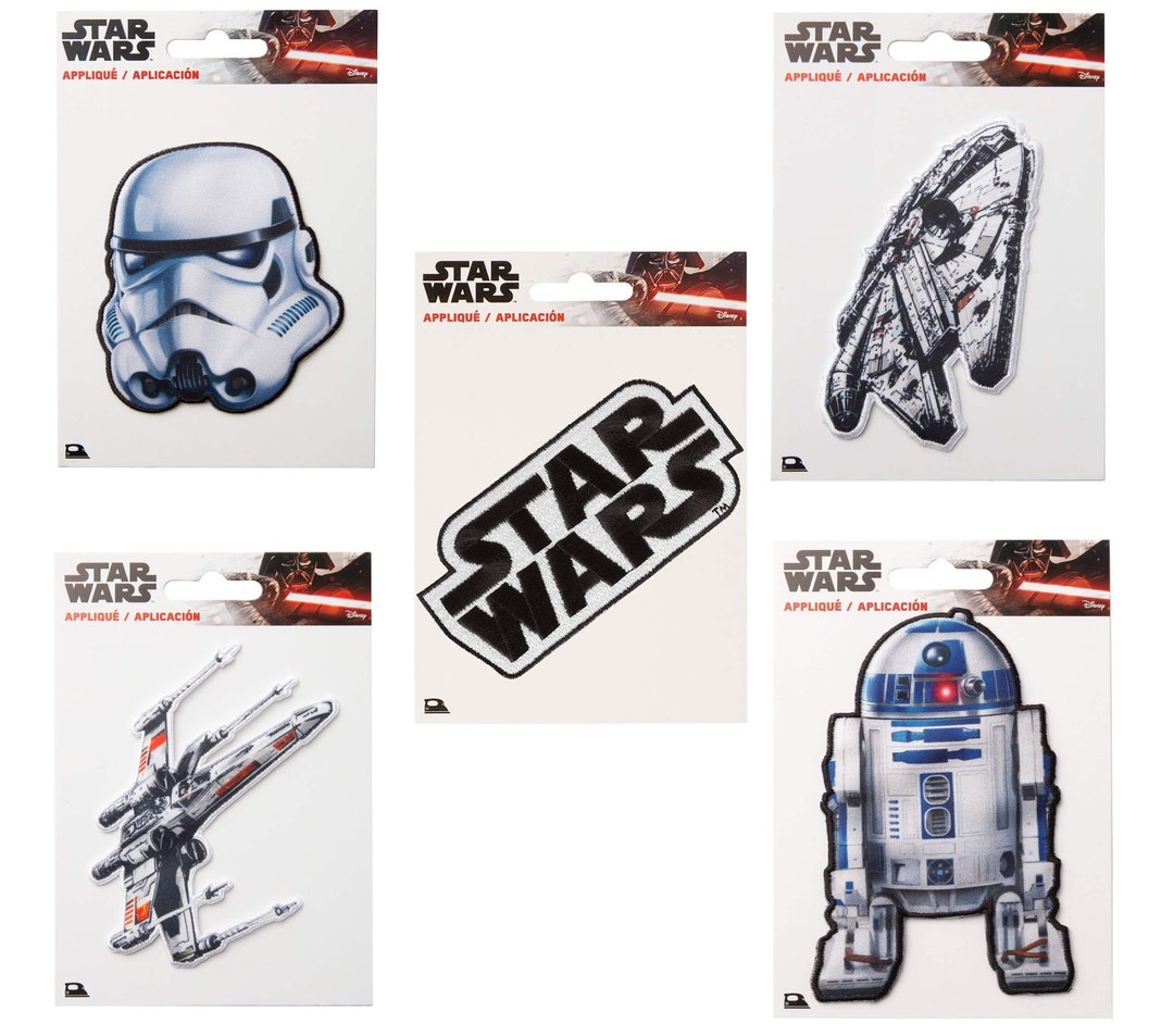 Official Disney Star Wars Applique Motif Patches Iron on Stormtrooper ...