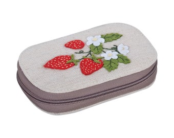 Kit de couture HobbyGift : kit d'appliqué de fraises naturelles avec fermeture éclair TK05A\642