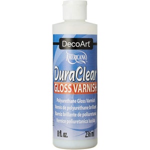 DecoArt Americana Triple Thick Brilliant Brush On Gloss Glaze 2oz 4oz 8oz / Wide Varnish Gloss 8oz